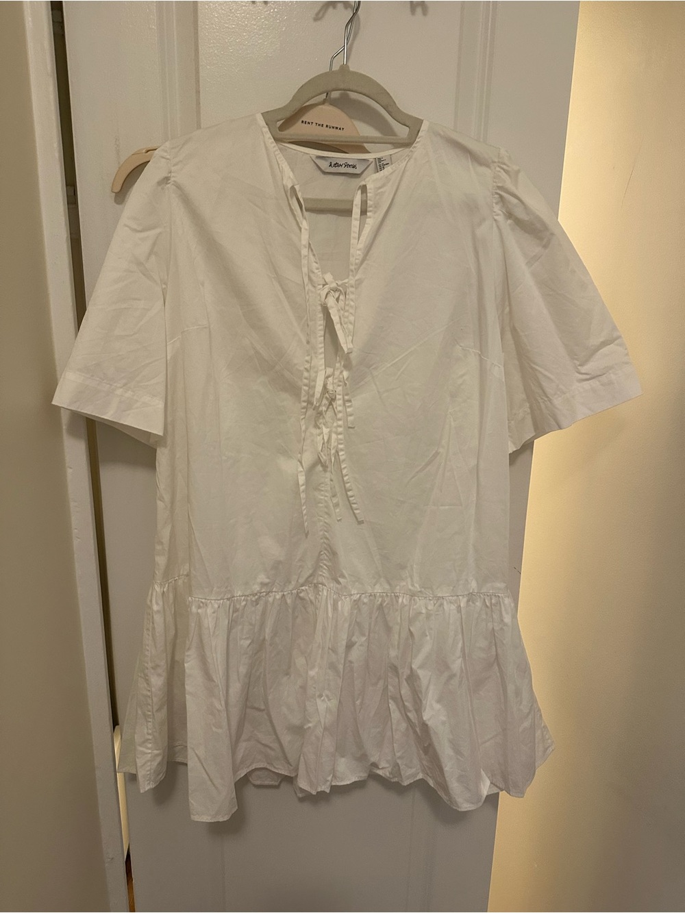 & Other Stories White Cotton, Puff Sleeve Dress